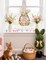 Wooden Easter Bunny Wreath – Hollow Bunny Door Sign with Flowers & Eggs, Spring Front Door & Wall Decor, Indoor & Outdoor